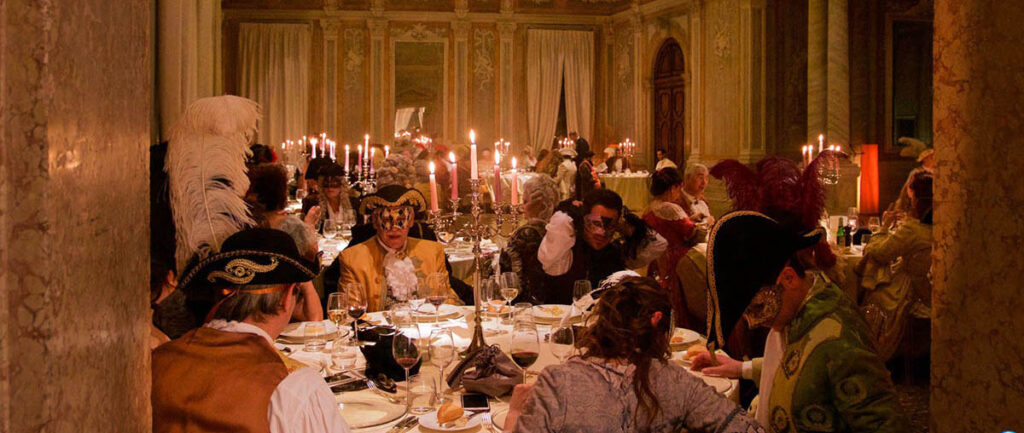 Tanz Minuetto Venedig Abendessen. fotoMG